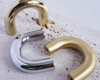 Arch Handles,Gold Pulls,Solid Brass Handle,Silver Arch Knobs,Curved Pull,Simple handle,Golden Knob,Kitchen,Wardrobe Round Tube Handles