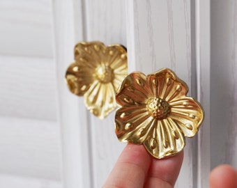 Messing Blumenschrank Knöpfe: Sakura Schubladenknäufe, Gold Art Hardware