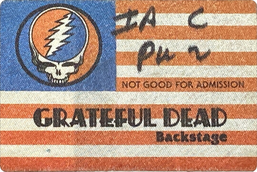 Grateful Dead American Flag Backstage Pass 12x18 - Etsy