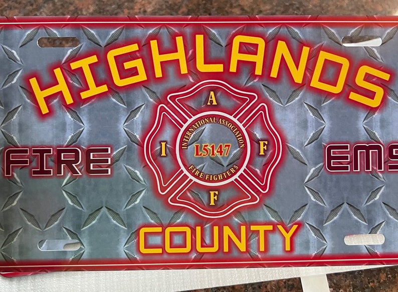 Custom Firefighter/first Responders License Plates Etsy