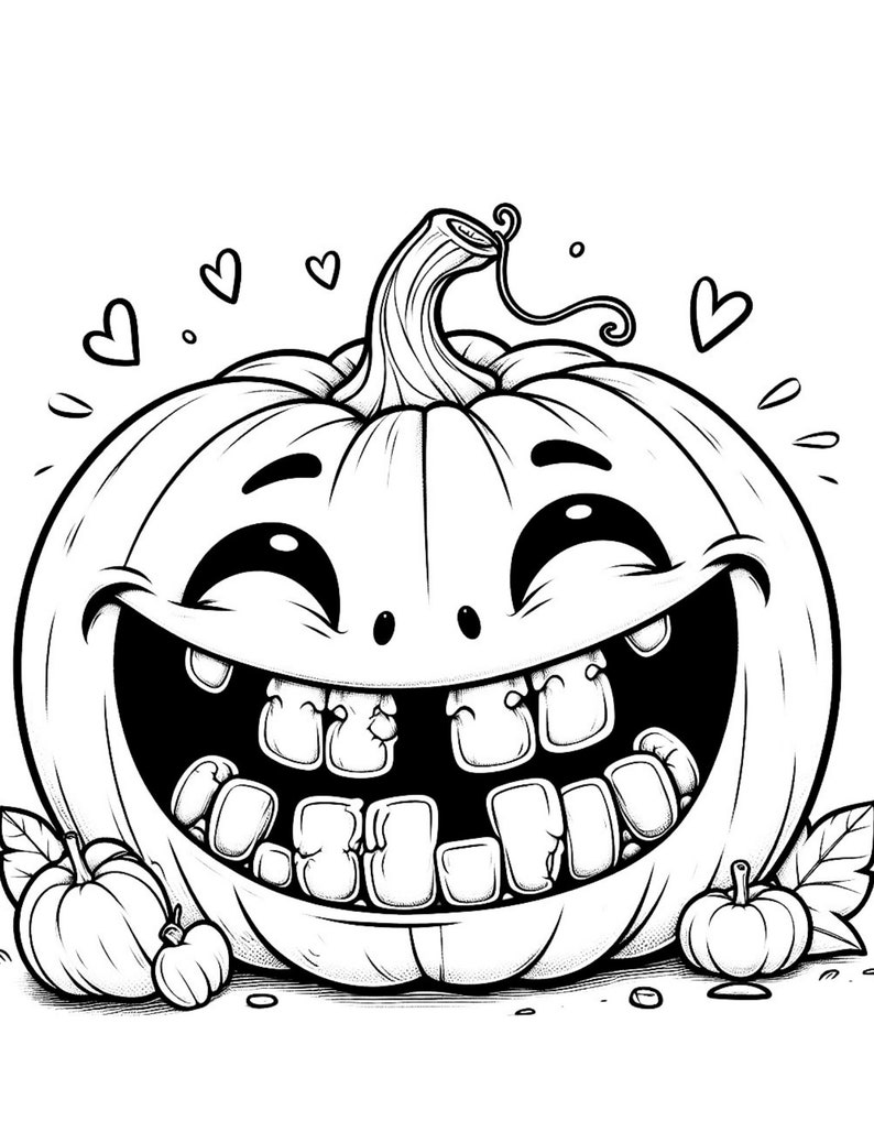 Pumpkin Giggles 610 Kids Coloring Pages 8x11 Etsy Australia