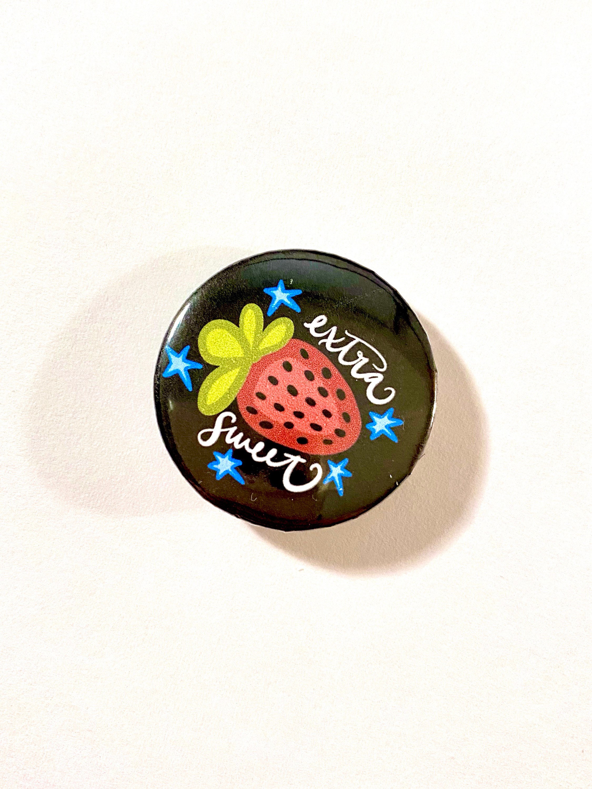 The Extra Sweet BUTTON High quality hand assembled button pin Etsy