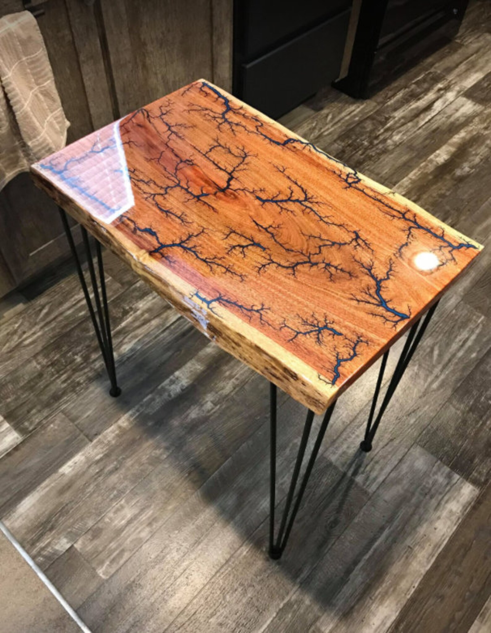 SOLD Fractal Burned End Table 24x18 Etsy