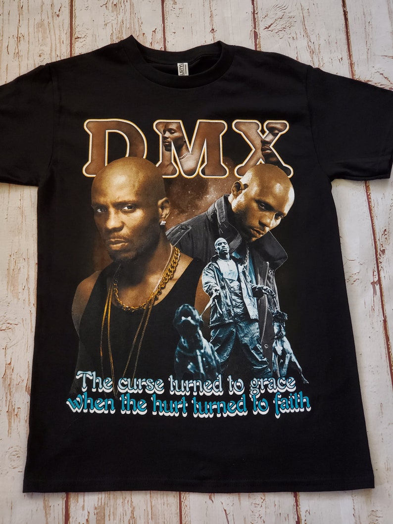 NEW- DMX- Brown & Blue Image T-shirt