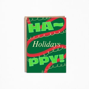 Cartes de voeux Happy Holidays 5 x 7, lot de 8