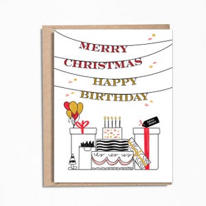 Cartes de voeux d'anniversaire de Noël A2, lot de 8