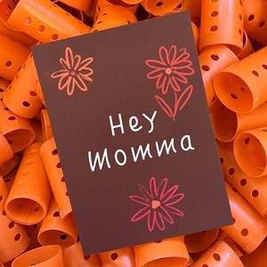 Hola mamá, tarjeta de felicitación para el Día de la Madre de 5 x 7 pulgadas