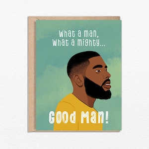 A Good Man Everyday African American Father's Day Eco-Friendly Grußkarte A2 4.25x5.5