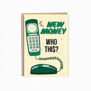 Nieuw geld, promotie, 5 x 7-wenskaart