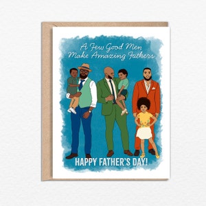 Biglietto d'auguri ecologico per la festa del papà afroamericano di Dad's Club, formato A2, 4,25x5,5 cm