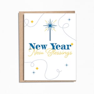 Cartes de voeux écologiques A2 New Years New Years New Years, lot de 8