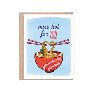Miso Hot For You Romantic A2 4.25x5.5 Grußkarte | Einzigartiges Geschenk zum Valentinstag