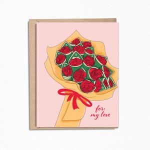 Roses for Love Grußkarte A2 4.25x5.5