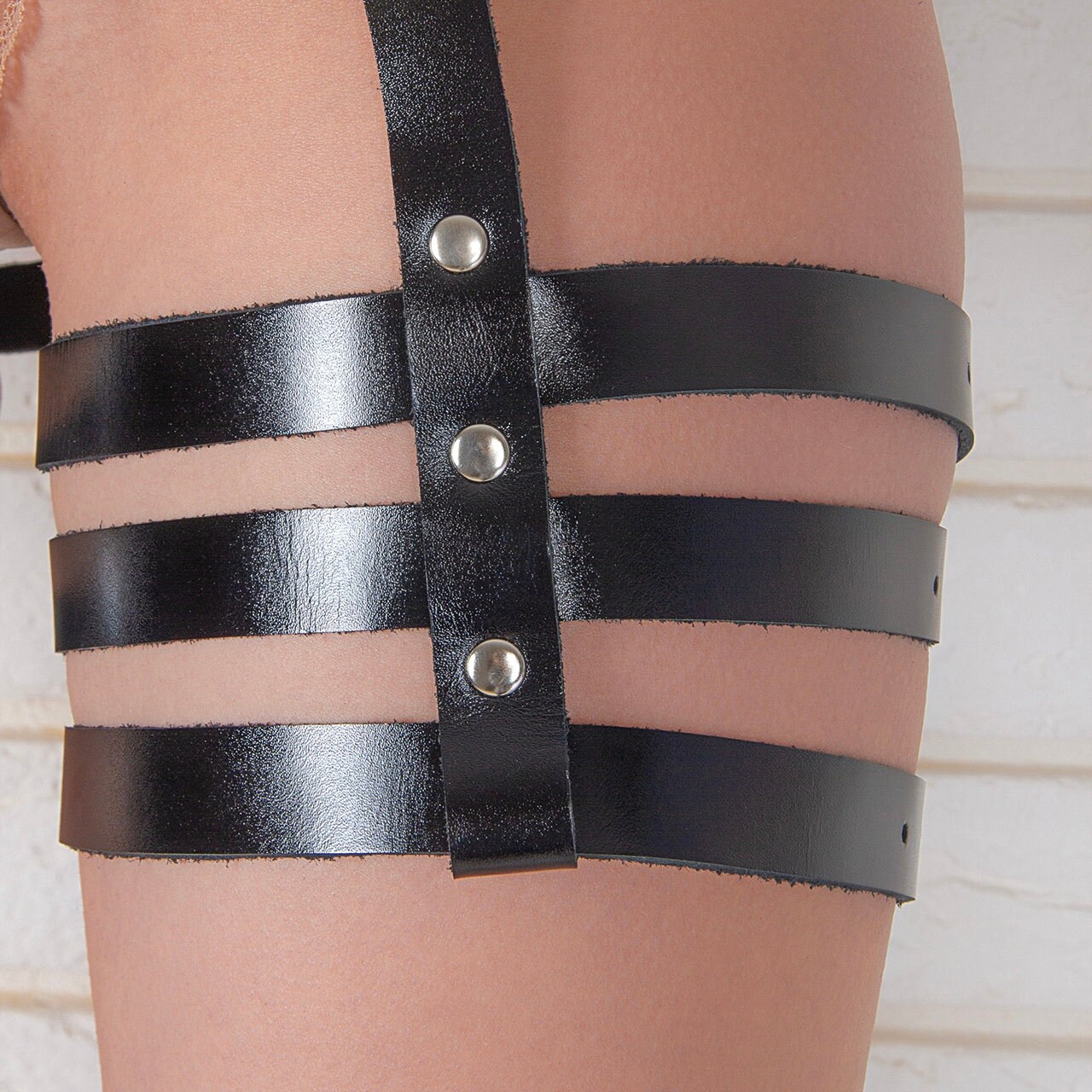 Leather Garter Belt Harness Belt. MATURE Leg Harness Garter Etsy UK