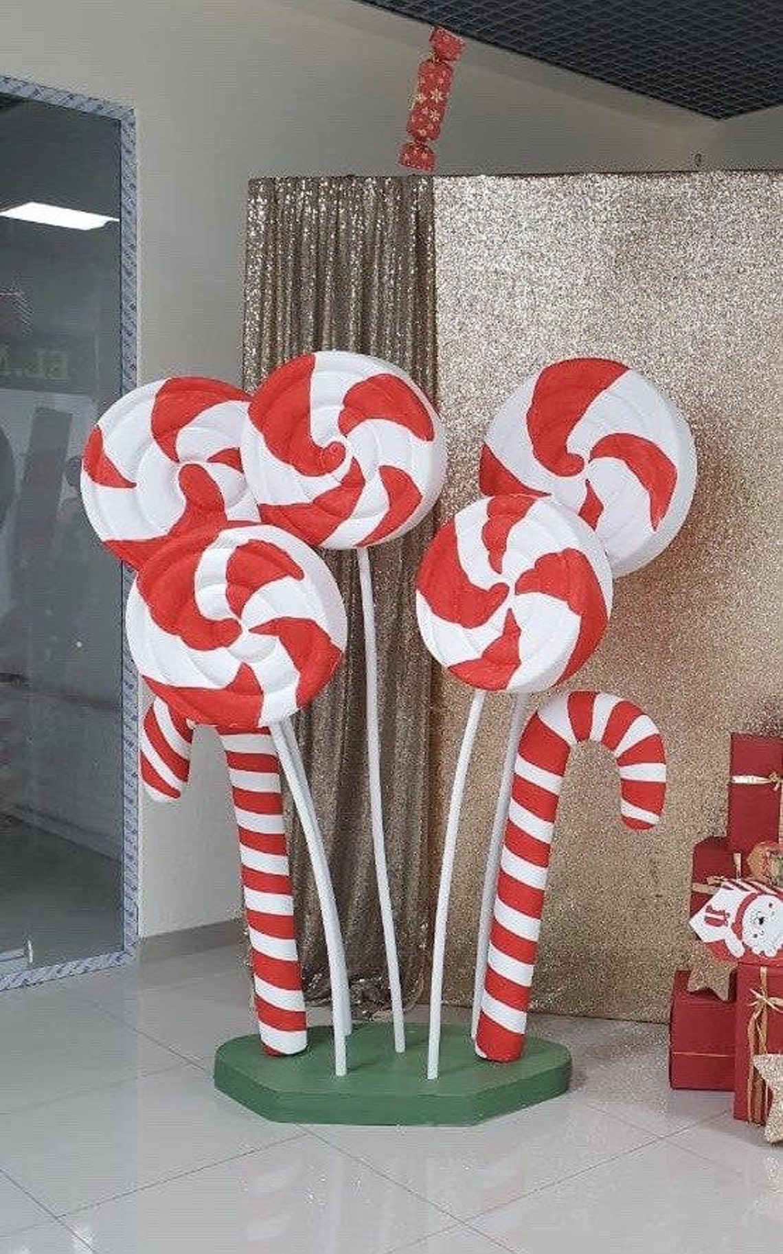 Giant Styrofoam lollipop candy cane photo props Party Etsy