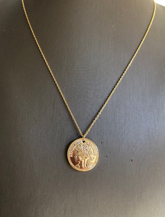Coin Necklace Etsy