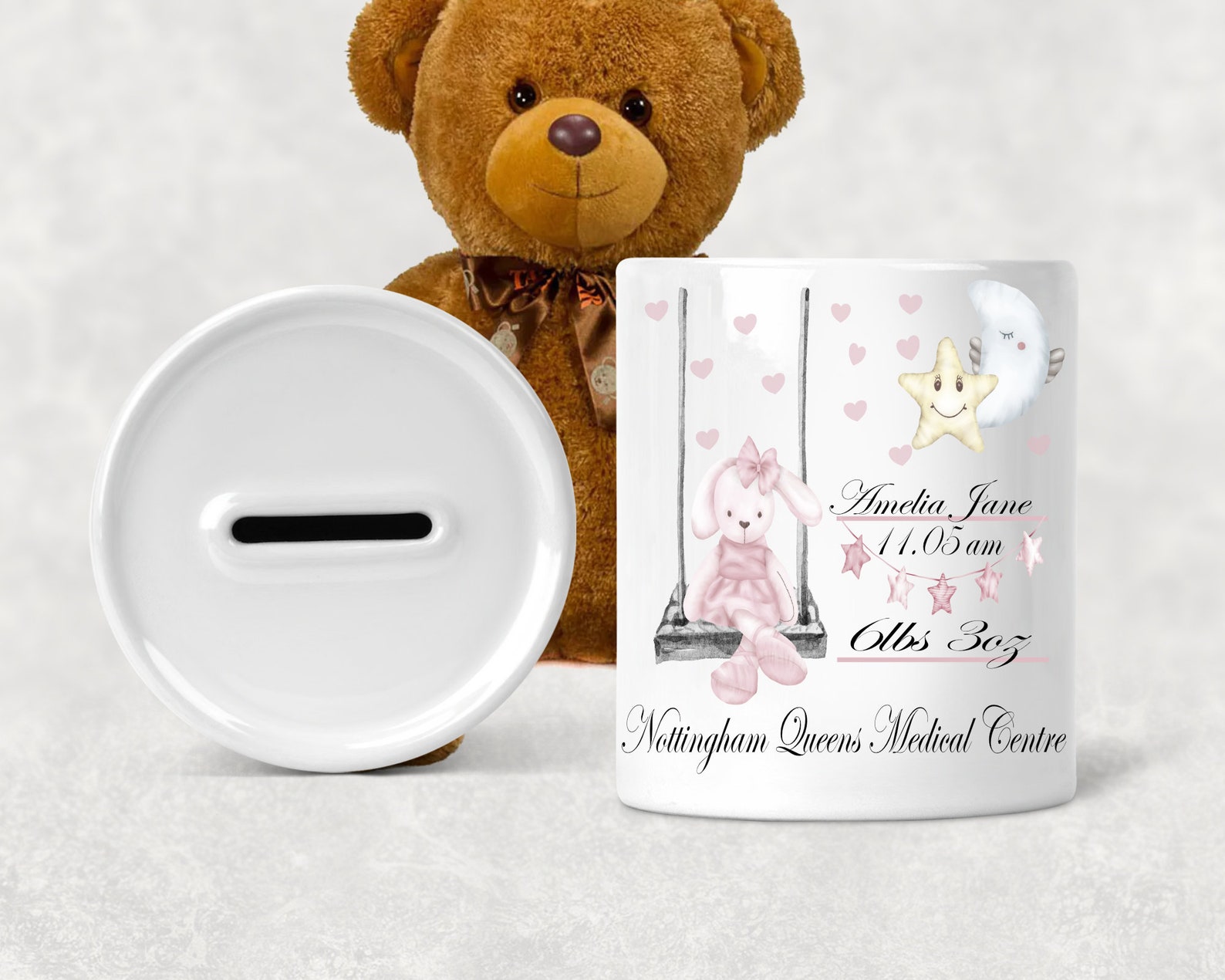 Baby money box/baby announcement/baby girl/baby girl Etsy