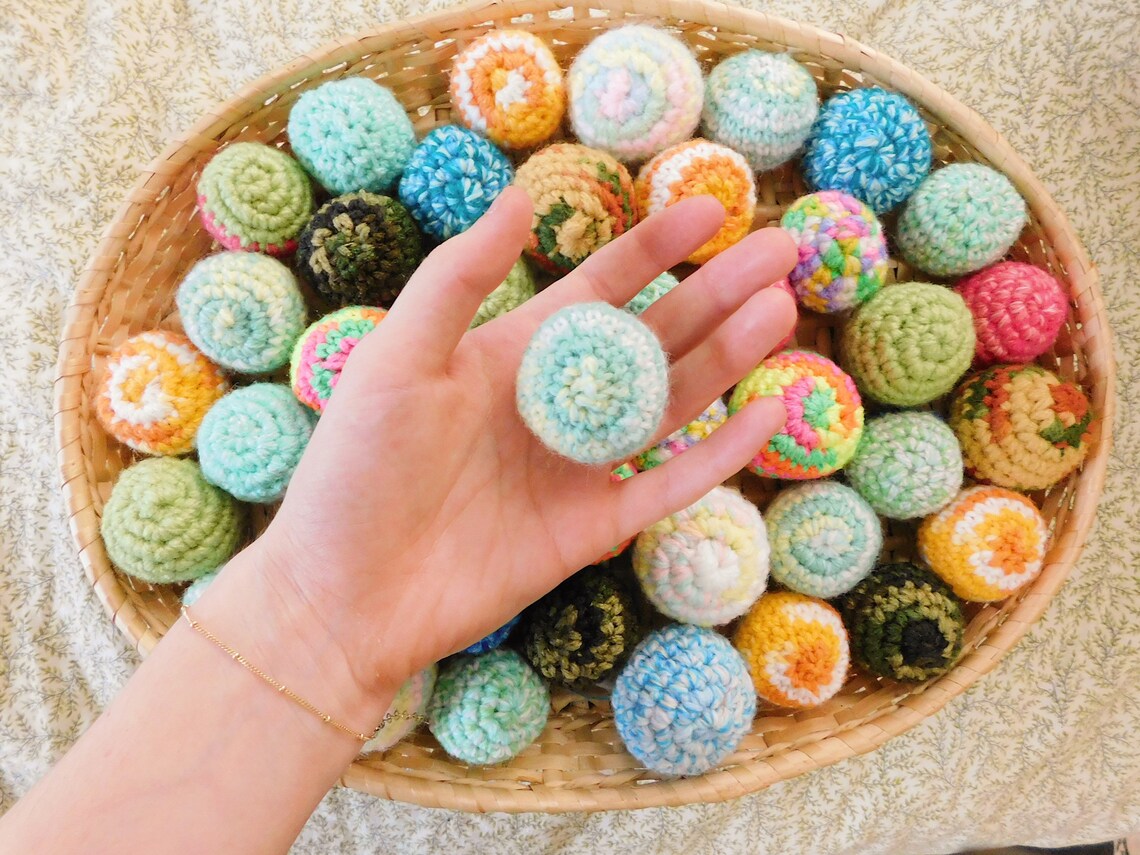 Cat Toys Balls Crochet Cat Toys Organic Catnip Colorful Cat Etsy
