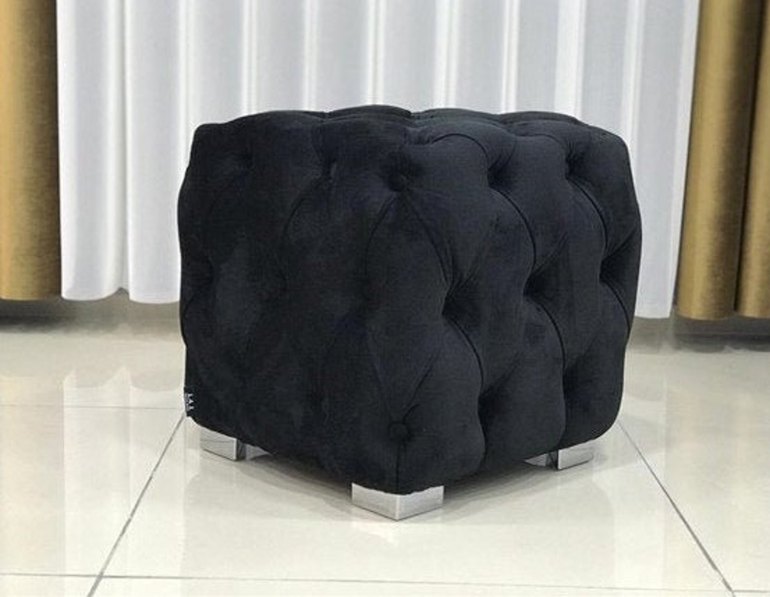 Decorative Home Poufs Silky Velvet Fabric poufs Etsy