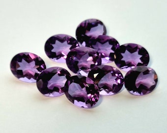 Natural IF Amethyst gemstones, Oval Cut, 8x6mm and 10x8mm.