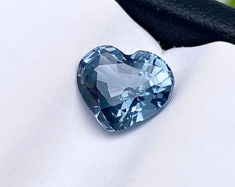 GFCO-gecertificeerde natuurlijke 1,78 karaat grijze spinel-edelsteen, hartgeslepen, Tanzania