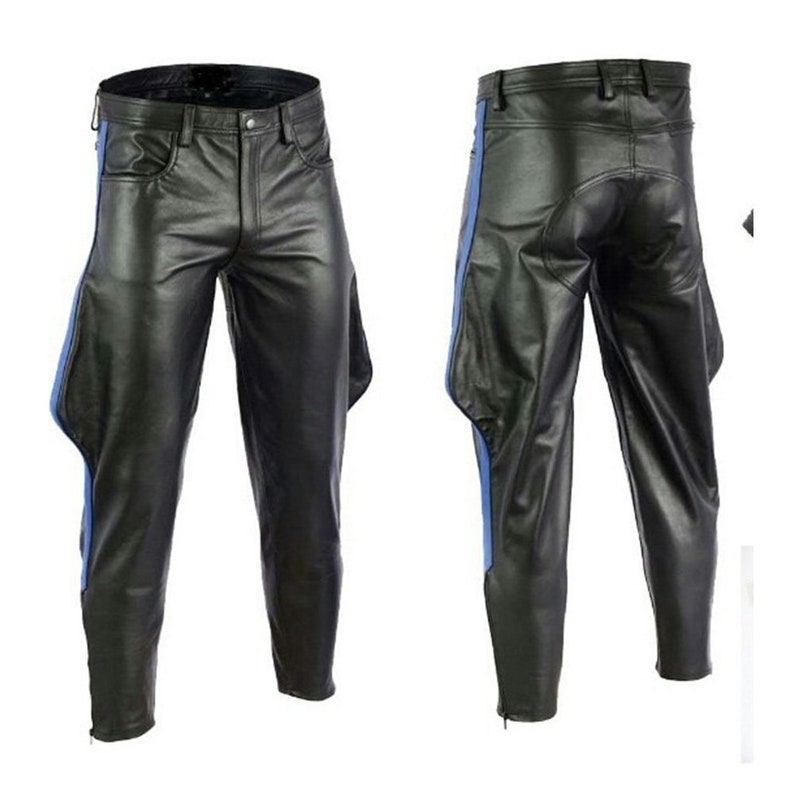 Mens Special Leather Breeches Style Pant Etsy