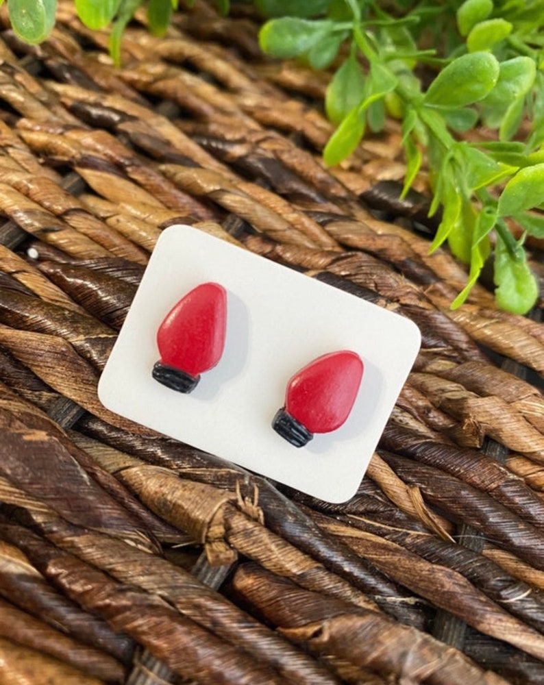 CLEARANCE Christmas Clay Earrings-Handmade Earrings Polyform clay Earrings