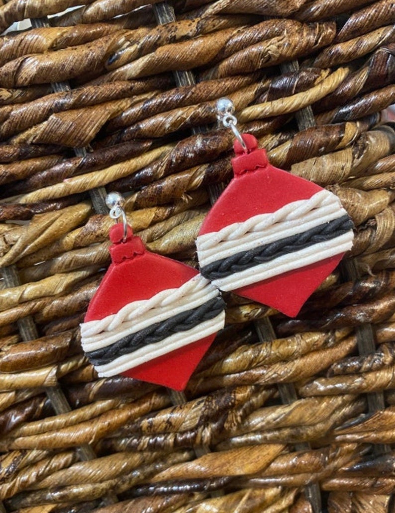 CLEARANCE Christmas Clay Earrings-Handmade Earrings Polyform clay Earrings