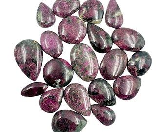 Natural Eudialyte Cabochon Gemstone, Eudialyte Gemstone Wholesale Lot For Jewelry Making Supply, Healing Mineral Crystal 20mm To 30mm