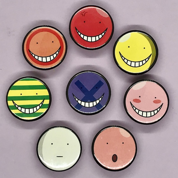 Korosensei Assassination Classroom Pinback Button Pins