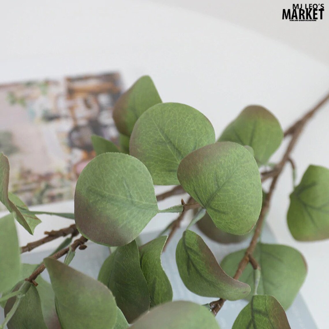 Artificial Eucalyptus Silk Leaves High Quality Long Branch Etsy