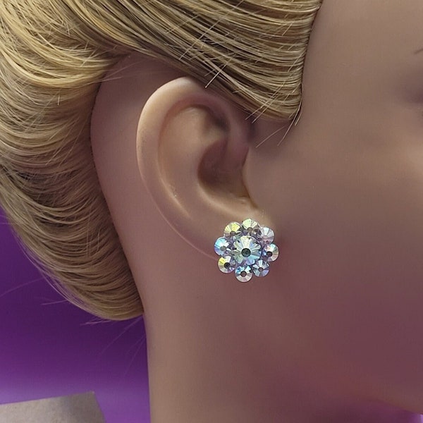 Boucles d'oreilles strass SS30, boucles d'oreilles Ballroom & Latin, boucles d'oreilles concours de danse en strass, accessoire freestyle, boucles d'oreilles concours