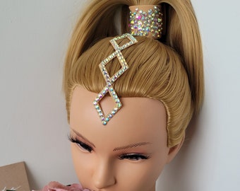 Hair parting strip, hair parting decoration, Ballroom/Latin Hairpiece, rhinestone hair strip, Dance Jewellery, freestyle accessory