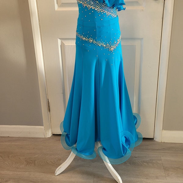 Custom made Waltz skirt, Ballroom skirt, competition ballroom skirt, line dance waltz skirt