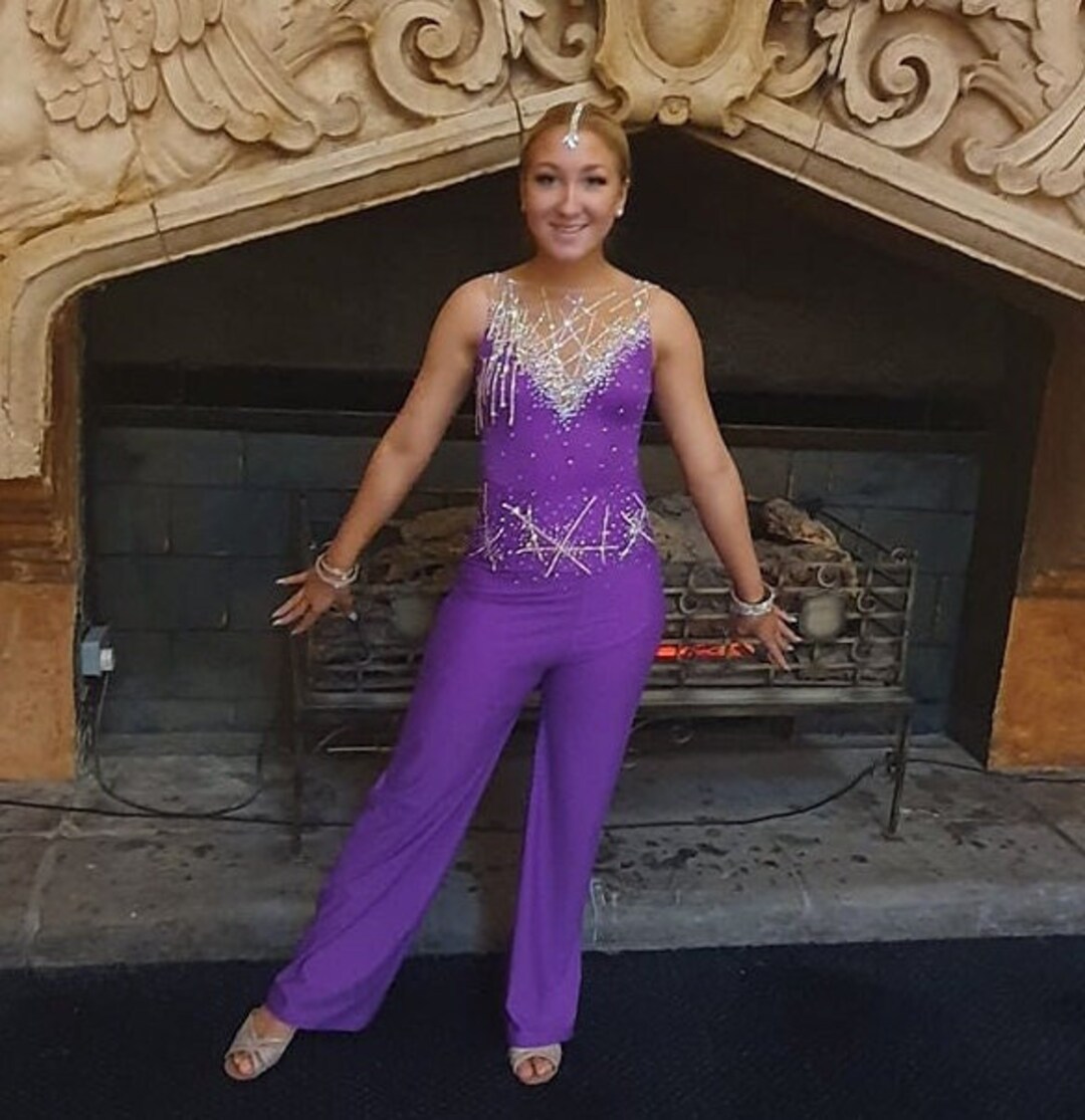 High Waisted Wide Leg Dance Trousers, West Coast Swing Dance Trousers