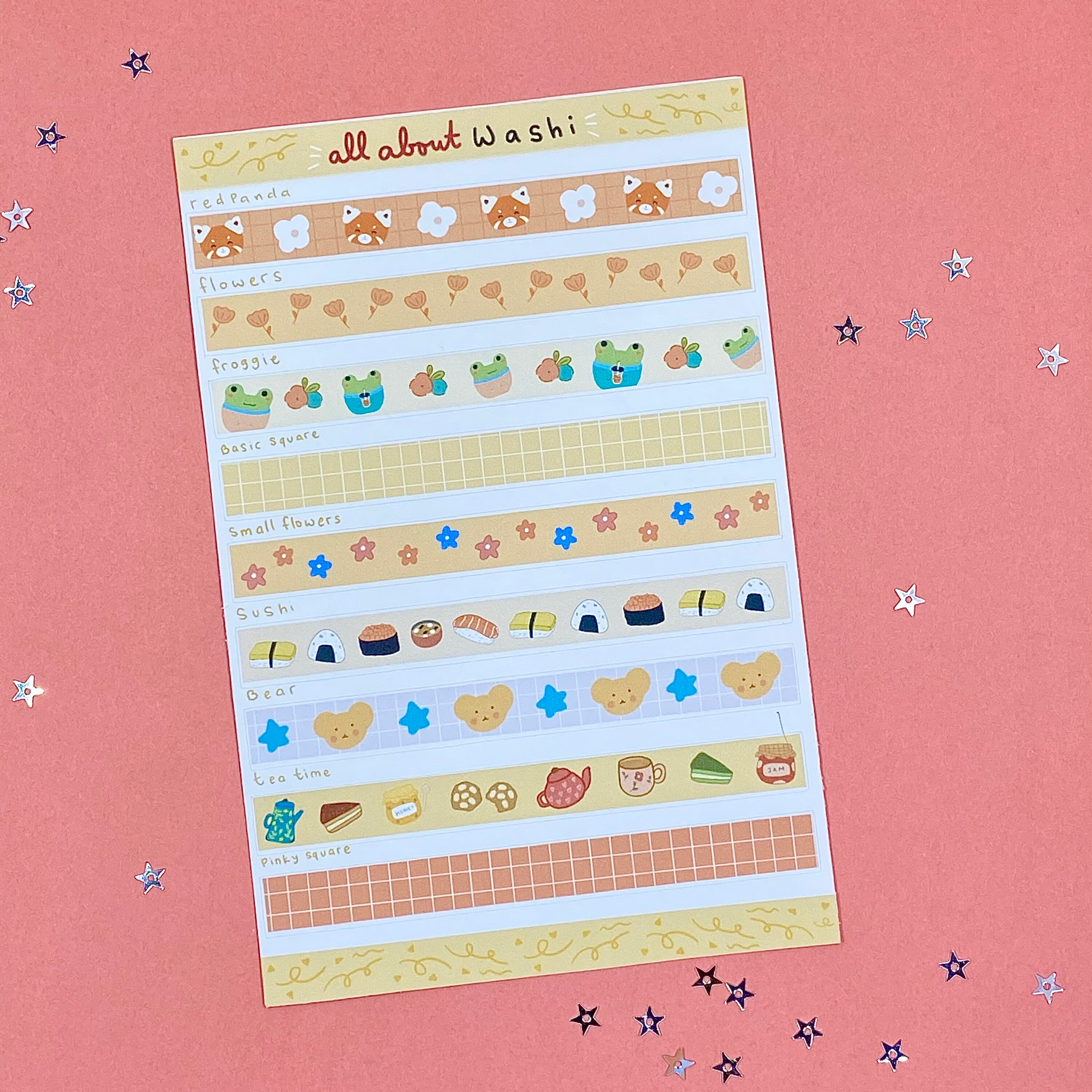 All About Washi Sticker Sheet Washi Stickers Planner & Etsy