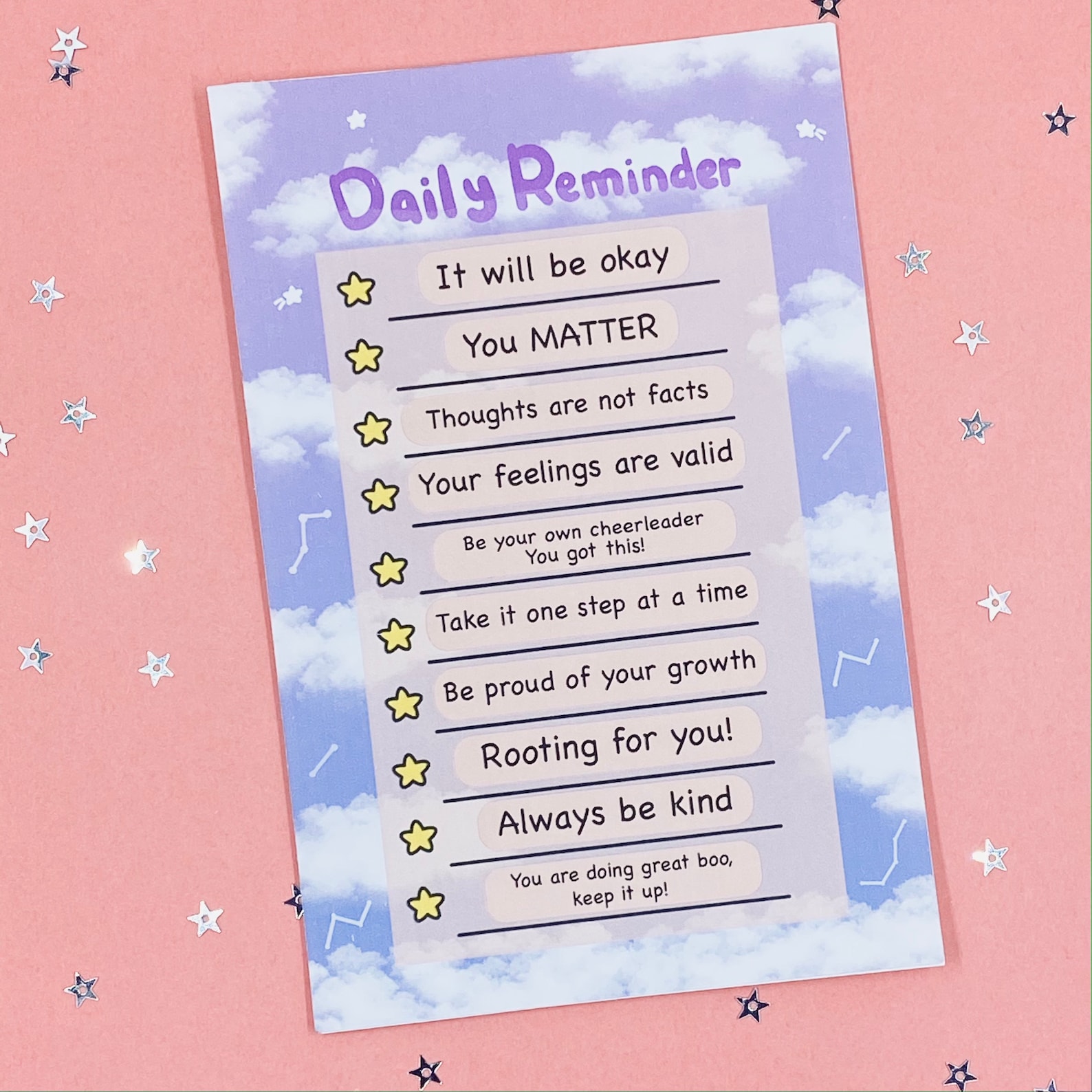 Daily Reminder Quotes of the day Mental Health Stickers Etsy