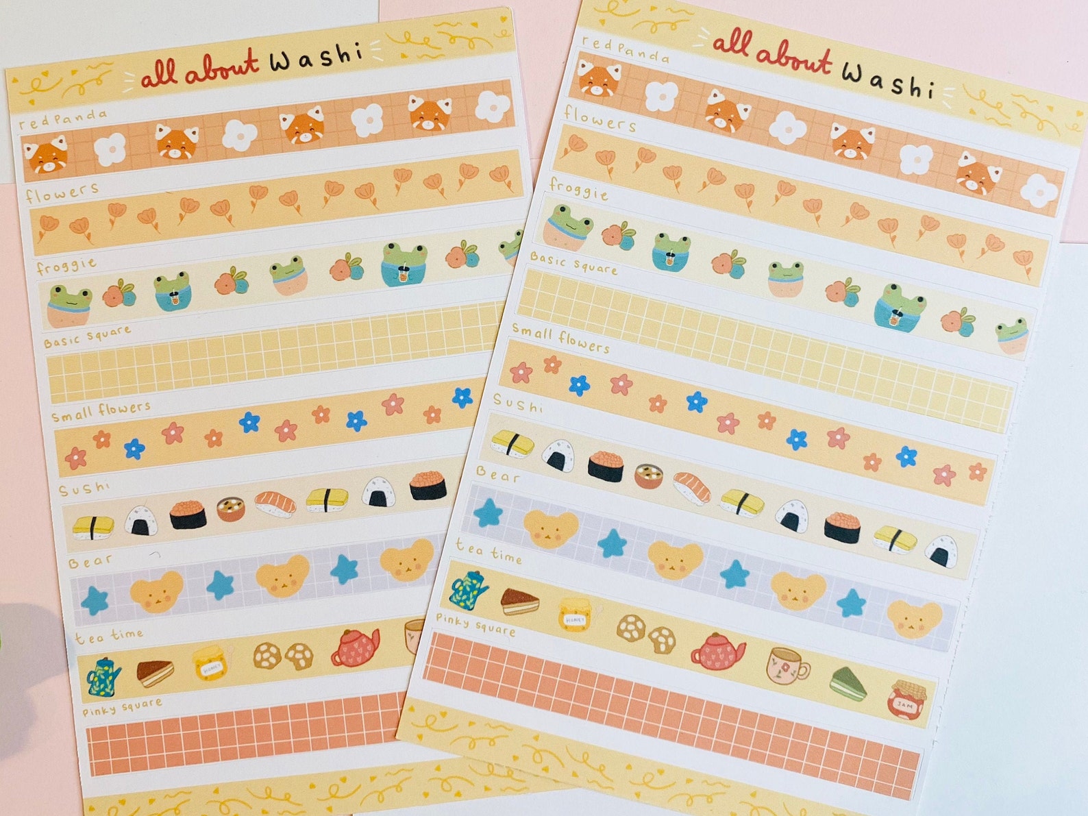 All About Washi Sticker Sheet Washi Stickers Planner & Etsy