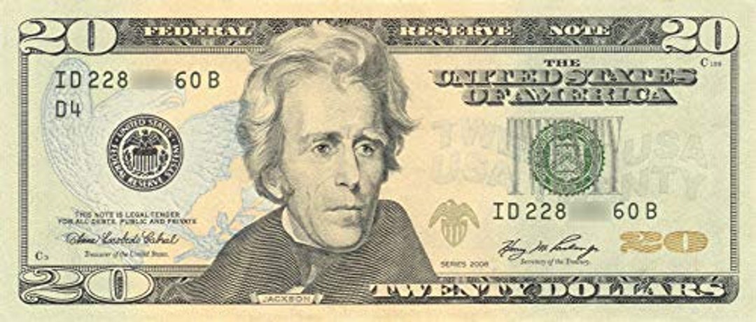 20 Uncut 20 Dollar Bill Edible Fake Money Printed on Wafer Paper 