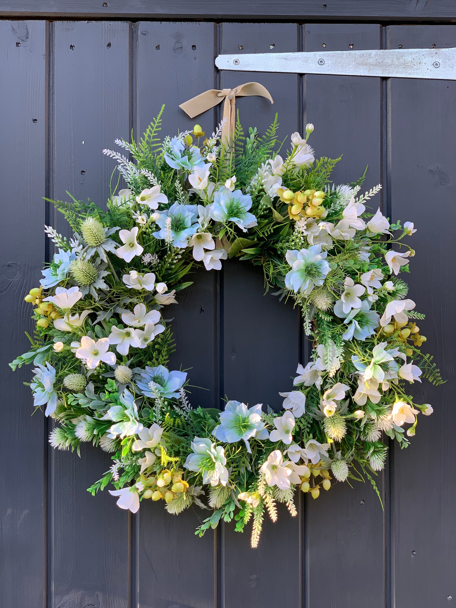 Large Wild Flower Silk Flower Wreath Front Door Wreath Love Etsy Canada