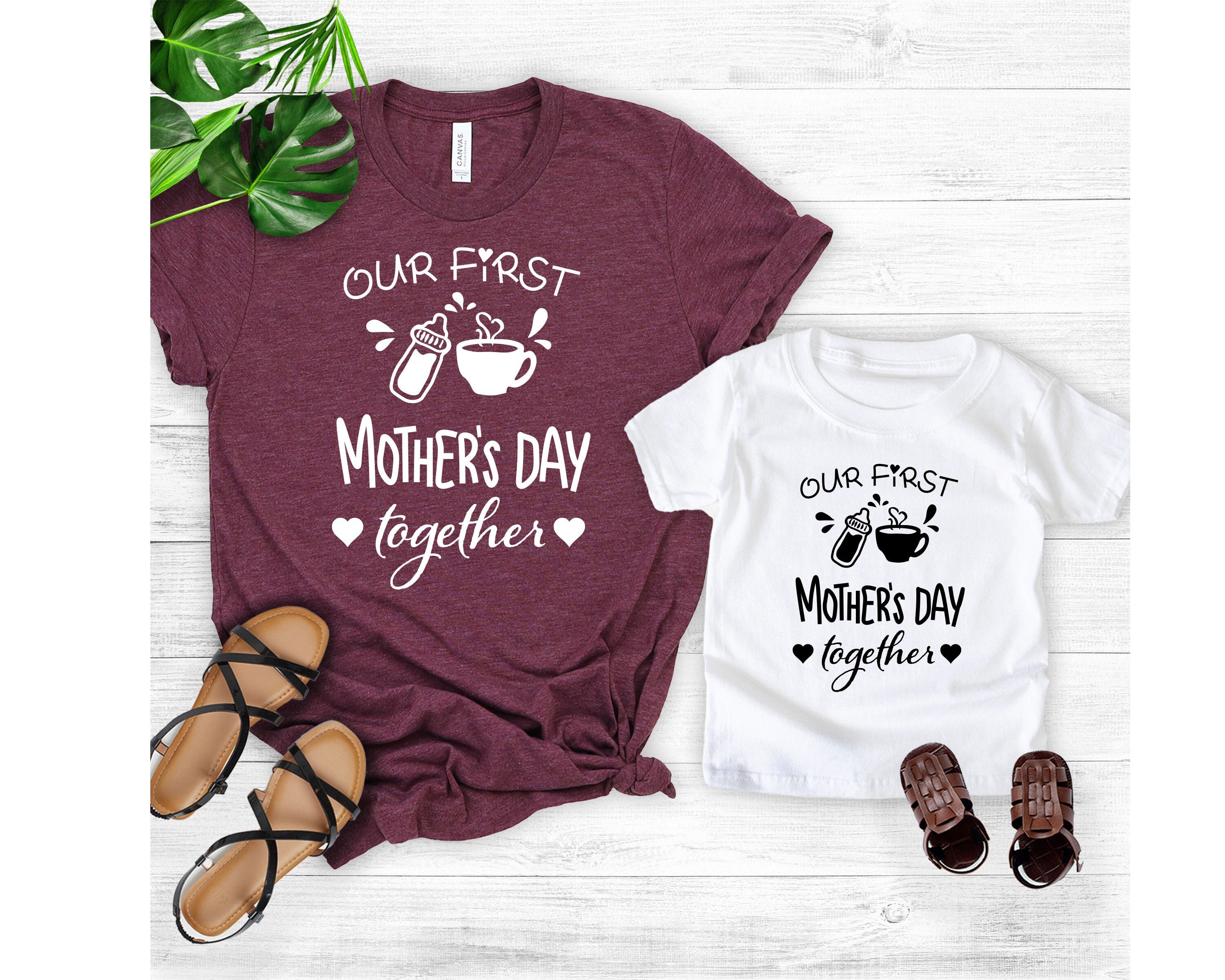 First Mother's Day Shirt Mom and Baby Shirt Mother's | Etsy