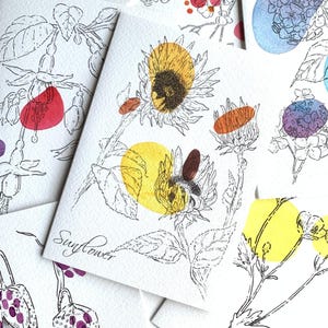 Paquete múltiple de 10 tarjetas - Tarjeta botánica A6 (20% de descuento)