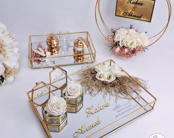 Personalized Nikkah Ring Tray and Sign: Islamic Wedding Decor