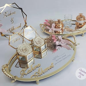 Personalized Nikkah Ring Plate, Nikkah Ring Tray, Nikkah Ring Holder, Wedding Ring Plate, Engagement Ring Holder, Custom Nikkah Decoration, image 1