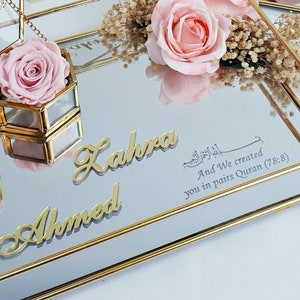 Personalized Nikkah Ring Plate and Sign, Nikkah Ring Tray, Nikkah Ring Holder, , Islamic Wedding Decor, Nikkah Decoration,Wedding Decor