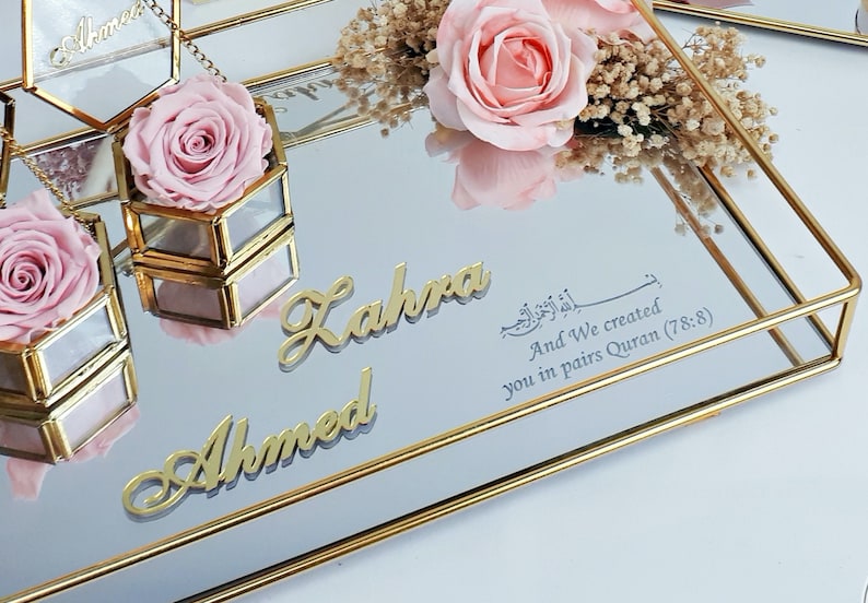 Personalized Nikkah Ring Plate and Sign, Nikkah Ring Tray, Nikkah Ring Holder, , Islamic Wedding Decor, Nikkah Decoration,Wedding Decor