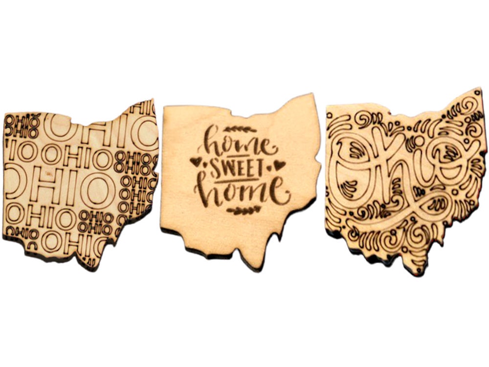 Ohio State Handmade Wood Cutout, Ornament, Coaster