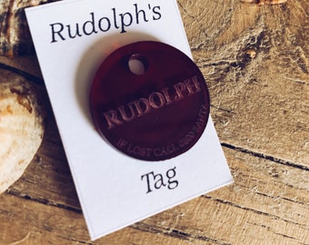 Rudolph’s Collar Tag Christmas Novelty