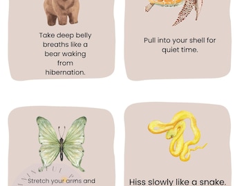 Animal Calming Cards for Kids | Movement & Mindfulness (Digital Download)