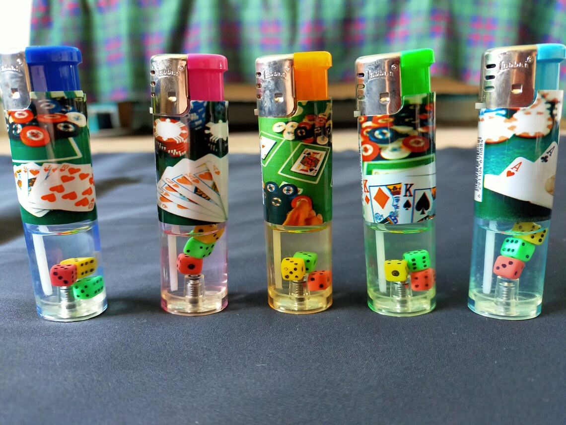 5x Lucky Dice Lighter Refillable RARE Etsy